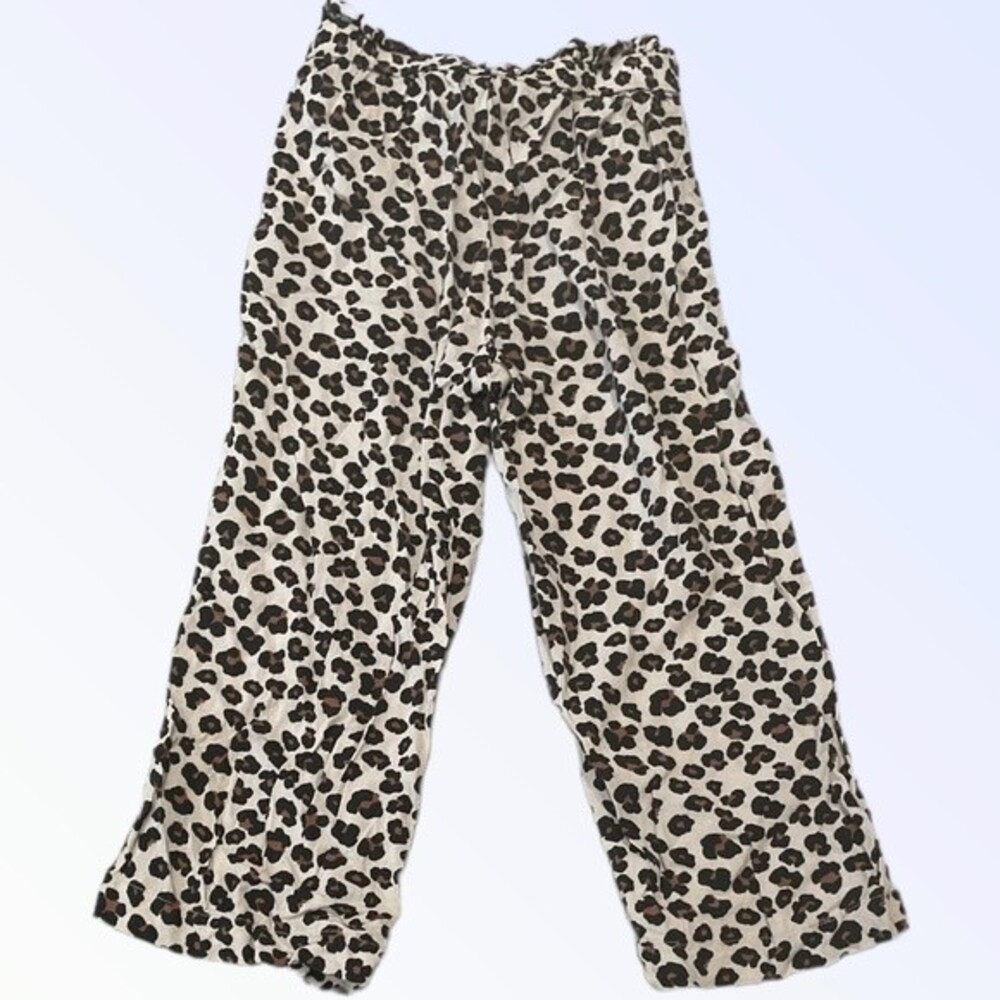 H&M Kids Leopard Print Flowy Pants SZ 6-7 EUC - Picture 2 of 3